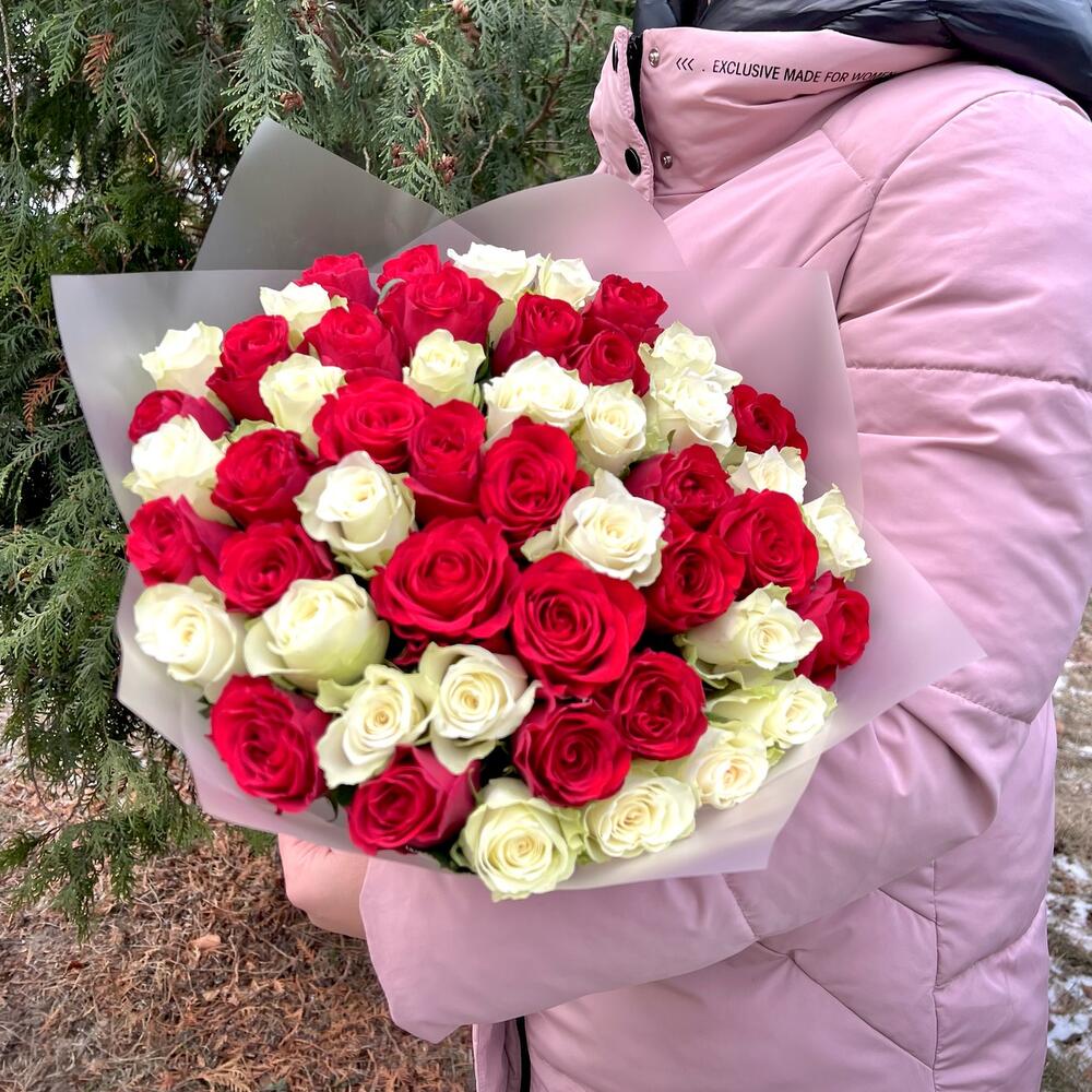 Микс букет из 51 розы (моно 034) Микс букет из 51 розы (моно 034)